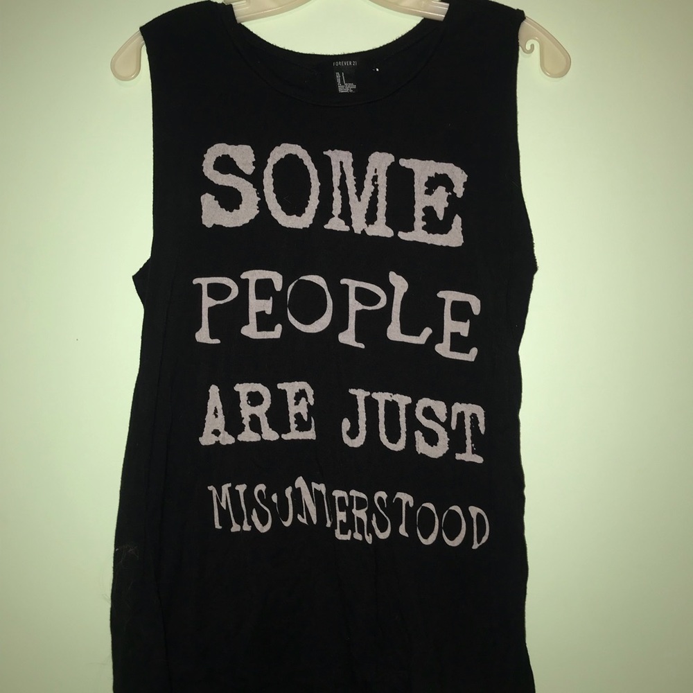 Black SOME PEOPLE ARE JUST MISUNDERSTOOD tank top